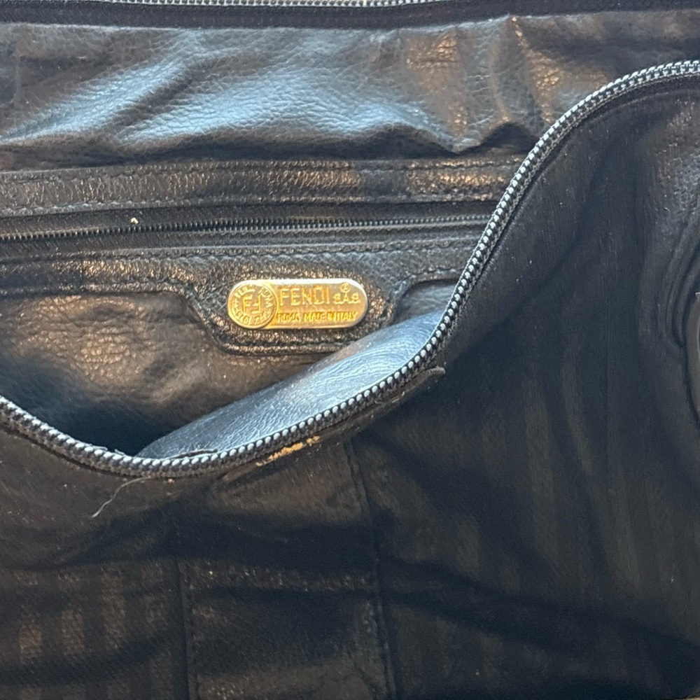 Fendi Black Leather Men's Backpack